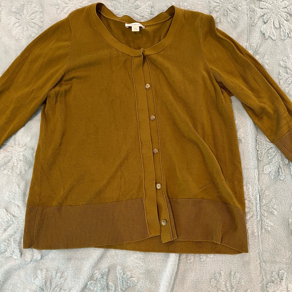 Olive Button-Up Cardigan